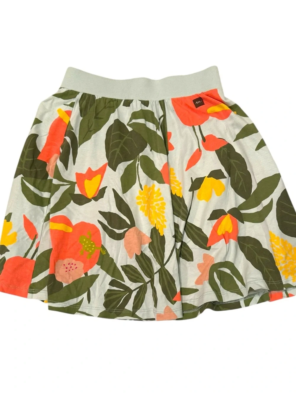 Tea Collection Girls Floral Skater Skirt Size 10 Lined 100% Cotton